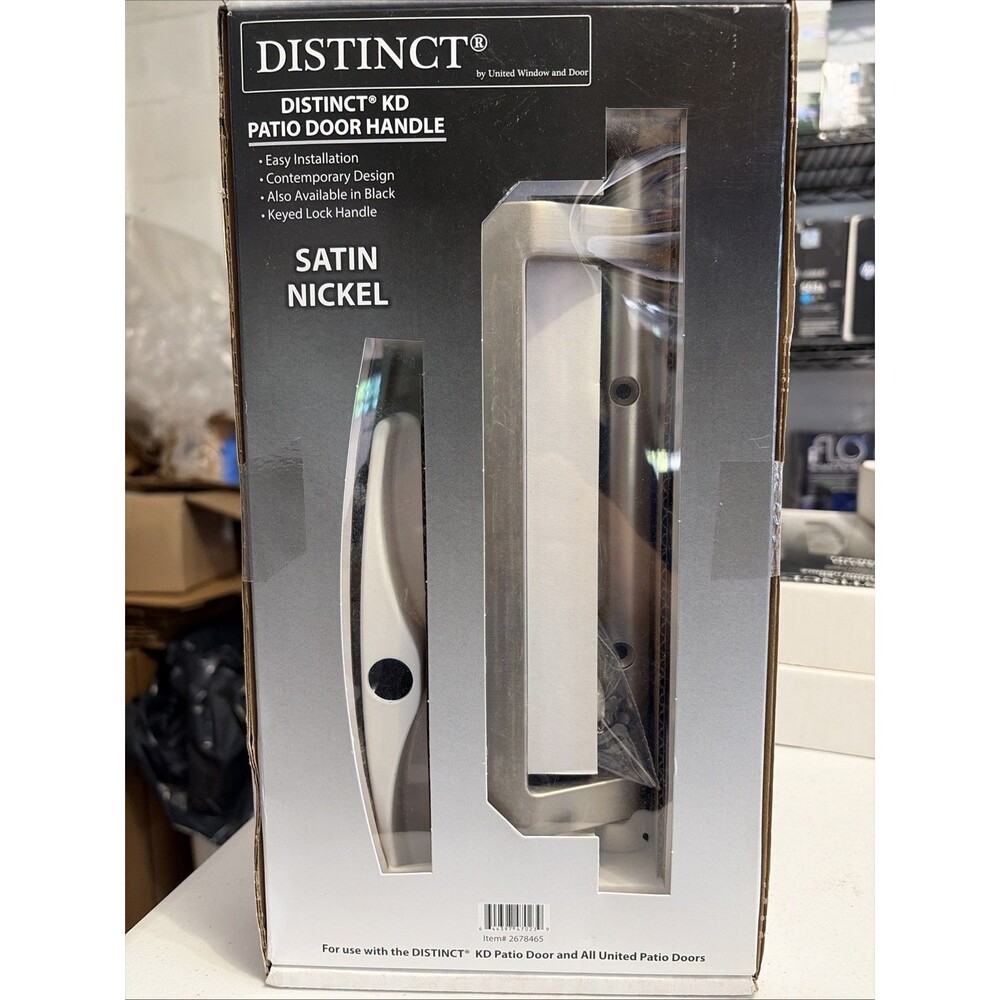 Distinct KD Patio Door Handle Satin Nickel